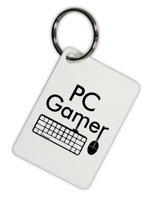 PC Gamer BnW Aluminum Keyring Tag by TooLoud-Keyring-TooLoud-White-Davson Sales