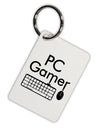 PC Gamer BnW Aluminum Keyring Tag by TooLoud-Keyring-TooLoud-White-Davson Sales