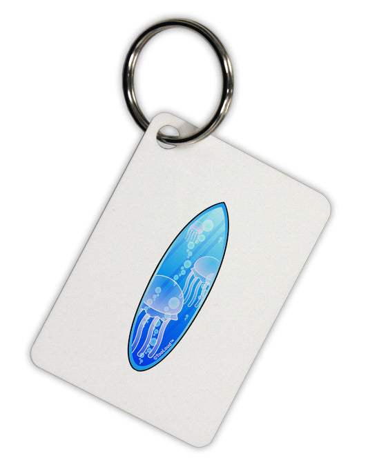 Jellyfish Surfboard Aluminum Keyring Tag by TooLoud-Keyring-TooLoud-White-Davson Sales