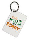 Eat Drink Scary Green Aluminum Keyring Tag-Keyring-TooLoud-White-Davson Sales