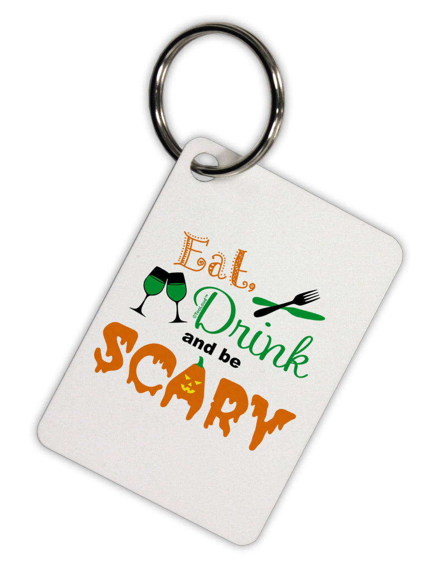 Eat Drink Scary Green Aluminum Keyring Tag-Keyring-TooLoud-White-Davson Sales