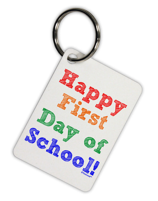 Happy First Day of School Aluminum Keyring Tag-Keyring-TooLoud-White-Davson Sales