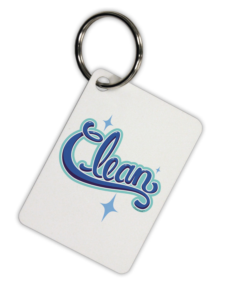 Clean Text Aluminum Keyring Tag-Keyring-TooLoud-White-Davson Sales