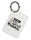 Beer Is My Spirit Animal Aluminum Keyring Tag-Keyring-TooLoud-White-Davson Sales