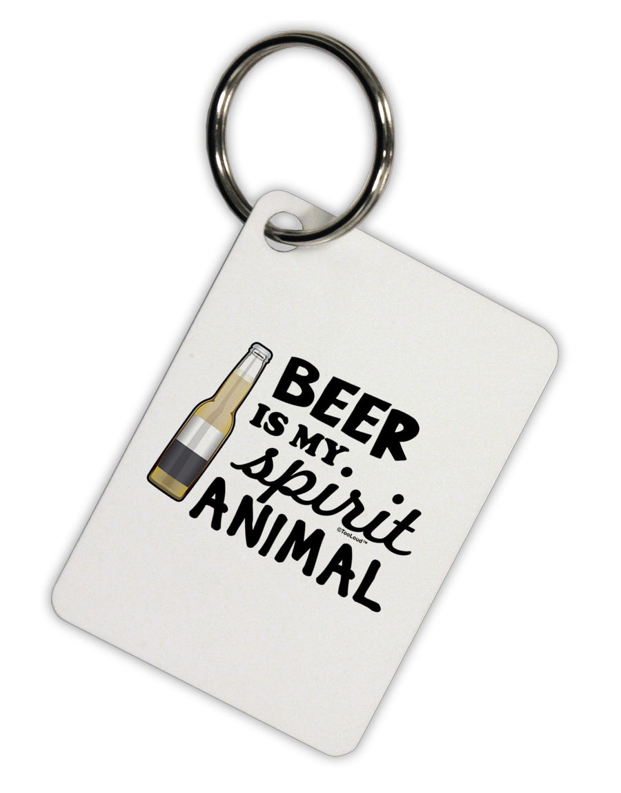 Beer Is My Spirit Animal Aluminum Keyring Tag-Keyring-TooLoud-White-Davson Sales