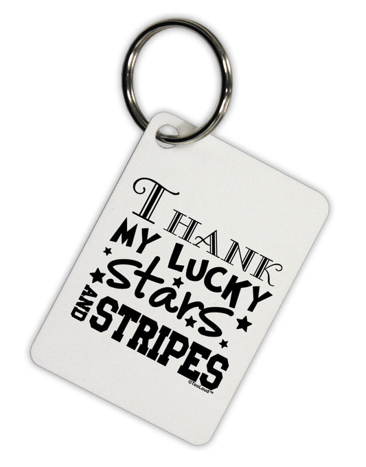 Thank My Lucky Stars and Stripes Aluminum Keyring Tag by TooLoud-Keyring-TooLoud-White-Davson Sales