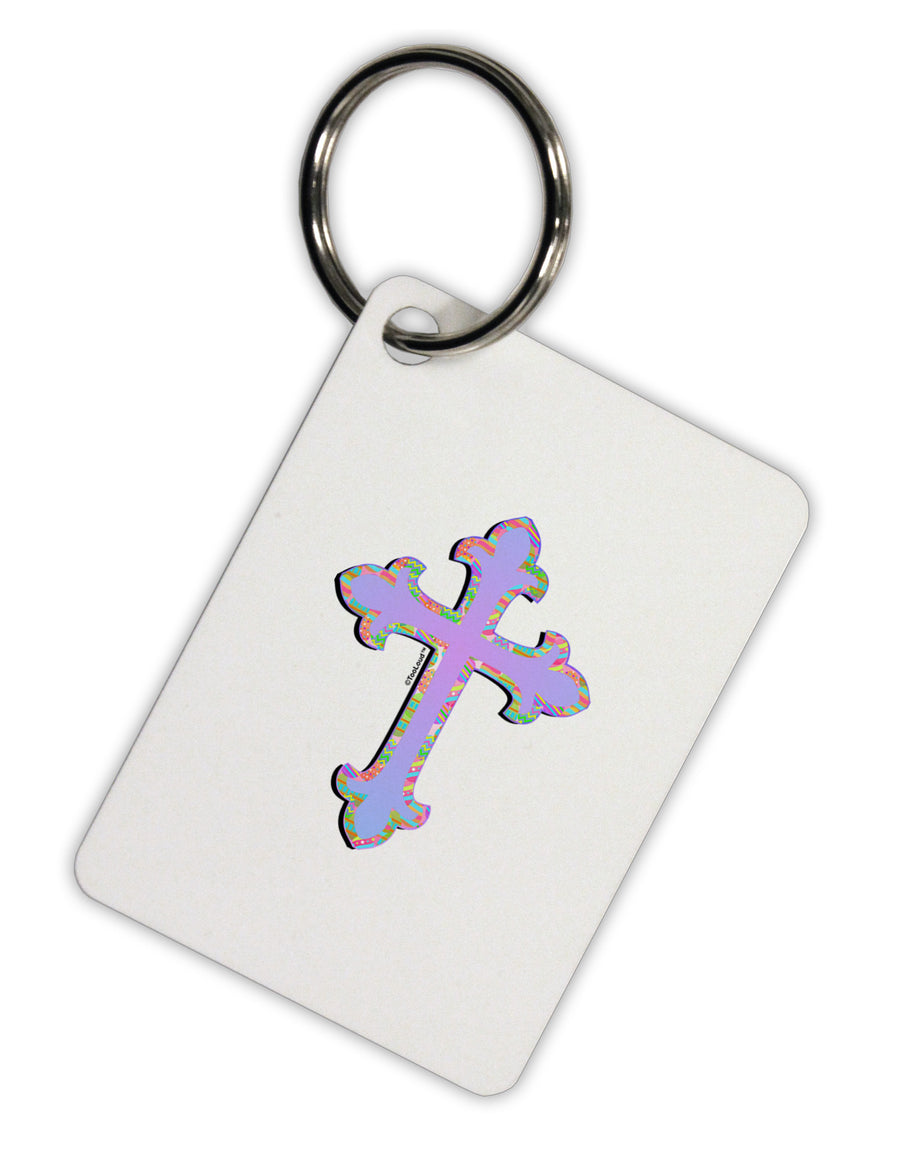 Easter Color Cross Aluminum Keyring Tag-Keyring-TooLoud-White-Davson Sales