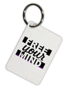 Free Your Mind Text Aluminum Keyring Tag-Keyring-TooLoud-White-Davson Sales