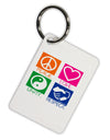 PLUR Squares Color Aluminum Keyring Tag-Keyring-TooLoud-White-Davson Sales