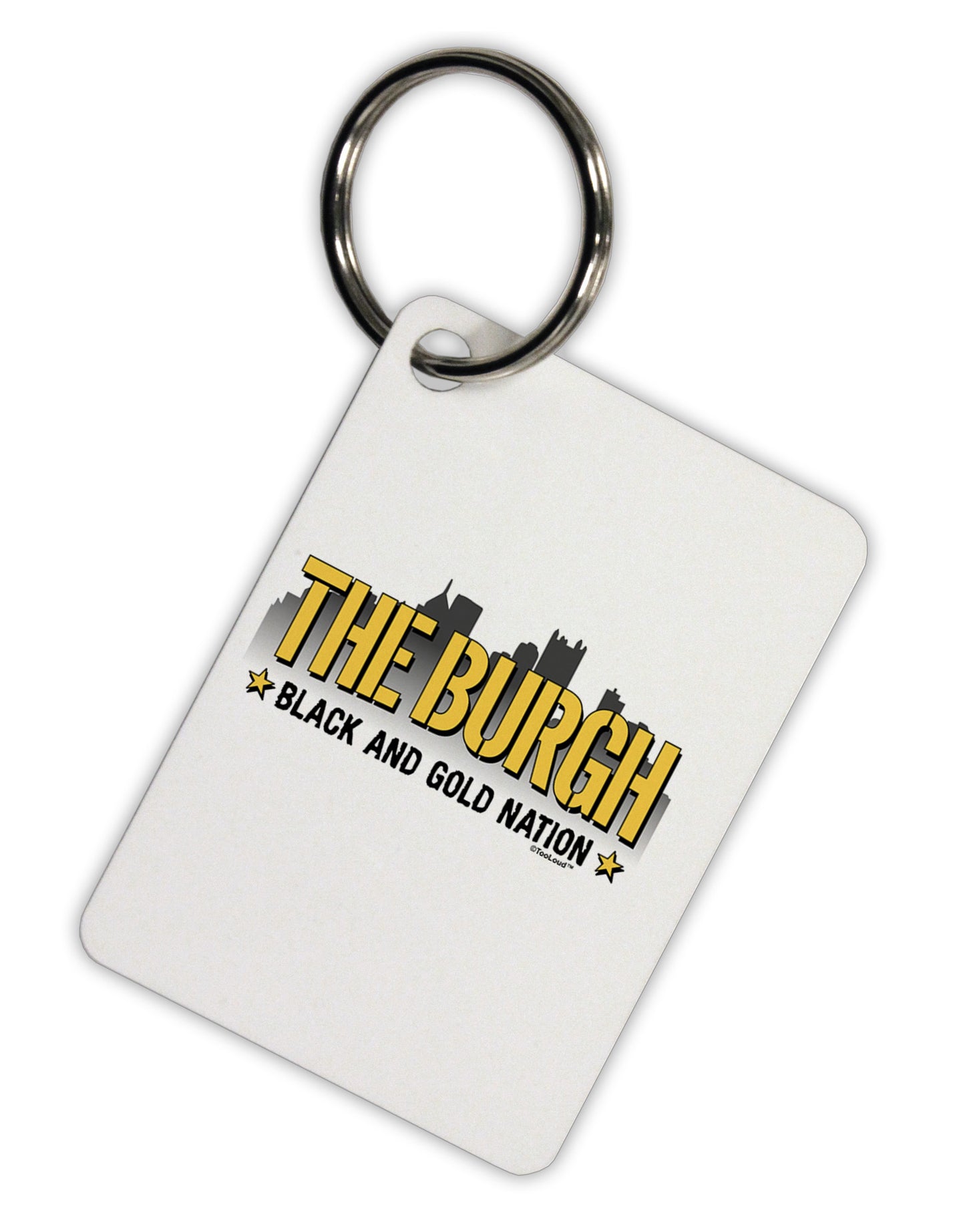 The Burgh Aluminum Keyring Tag-Keyring-TooLoud-White-Davson Sales
