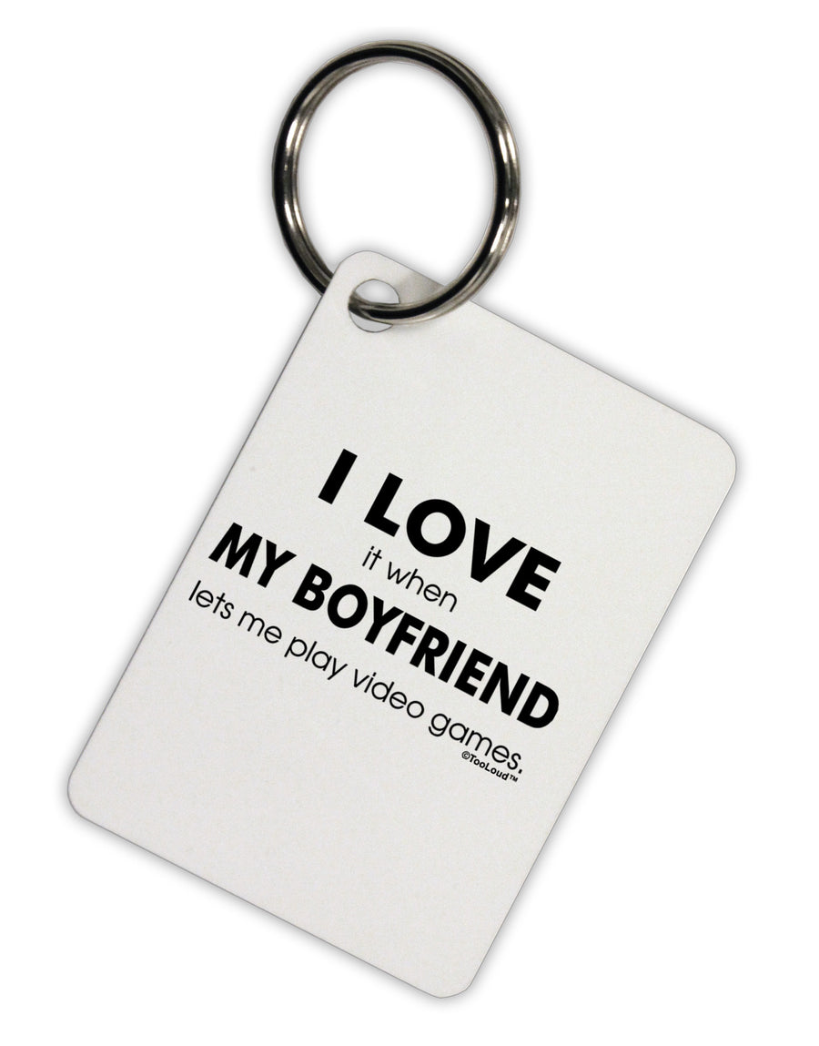 I Love My Boyfriend Videogames Aluminum Keyring Tag-Keyring-TooLoud-White-Davson Sales