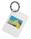 Colorado Snowy Mtns WaterColor Aluminum Keyring Tag-Keyring-TooLoud-White-Davson Sales