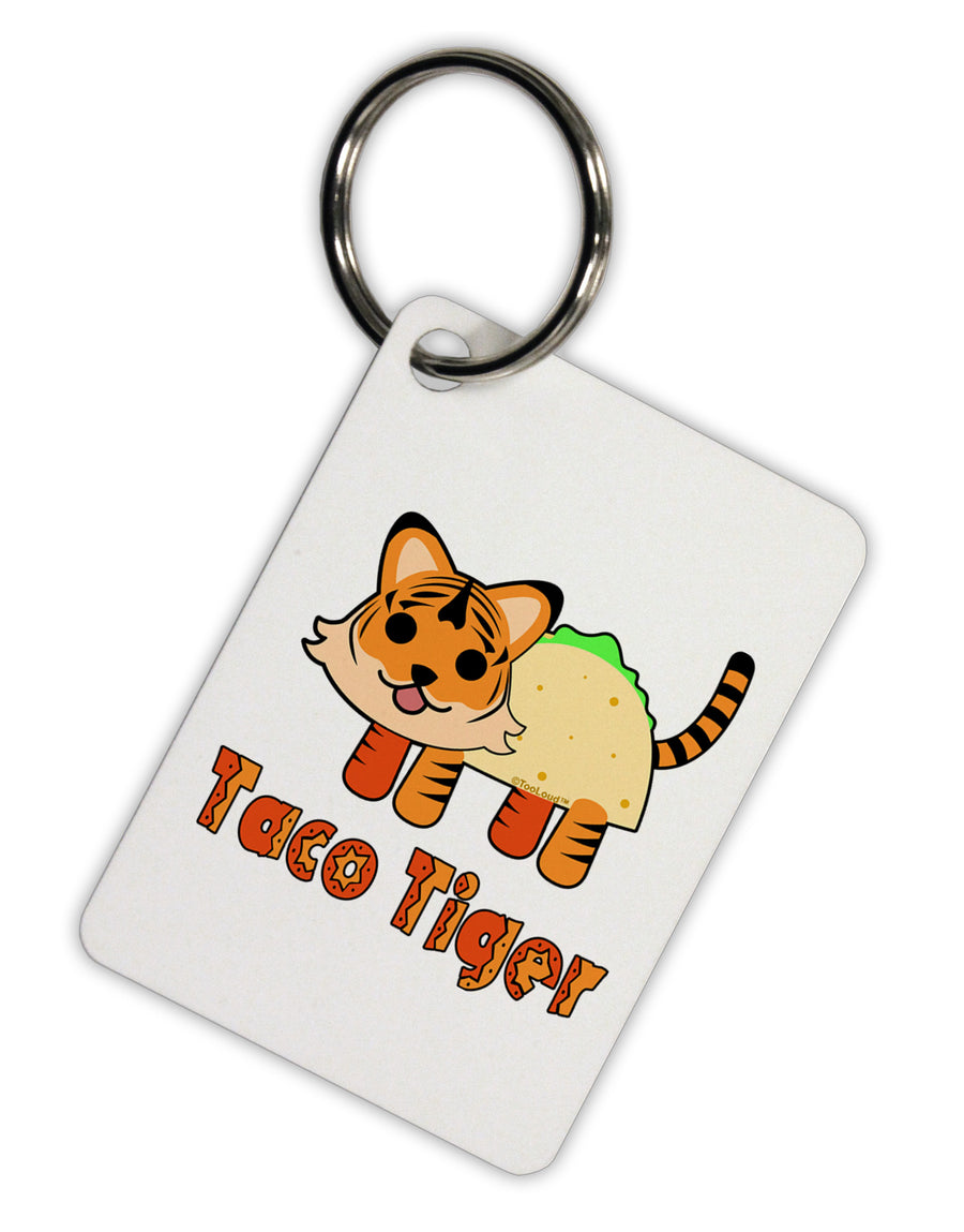 Cute Taco Tiger Text Aluminum Keyring Tag-Keyring-TooLoud-White-Davson Sales