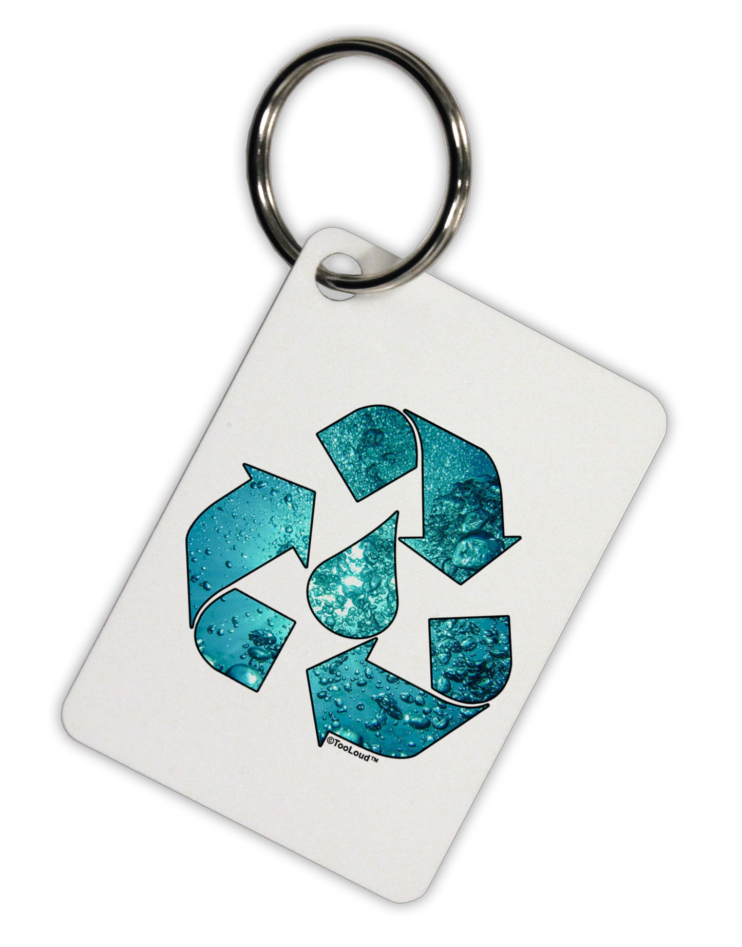 Water Conservation Aluminum Keyring Tag by TooLoud-Keyring-TooLoud-White-Davson Sales