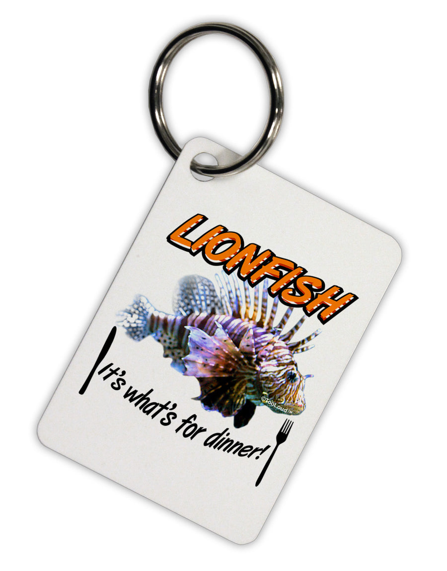 Lionfish - It's What's For Dinner Aluminum Keyring Tag-Keyring-TooLoud-White-Davson Sales