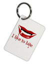 Like to Bite Aluminum Keyring Tag-Keyring-TooLoud-White-Davson Sales