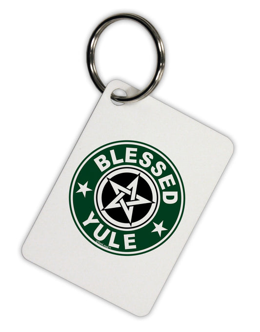 Blessed Yule Emblem Aluminum Keyring Tag by TooLoud-TooLoud-White-Davson Sales
