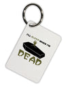 Sleep When Dead Coffin Aluminum Keyring Tag-Keyring-TooLoud-White-Davson Sales