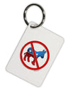 Distressed No Democrats Sign Aluminum Keyring Tag-Keyring-TooLoud-White-Davson Sales