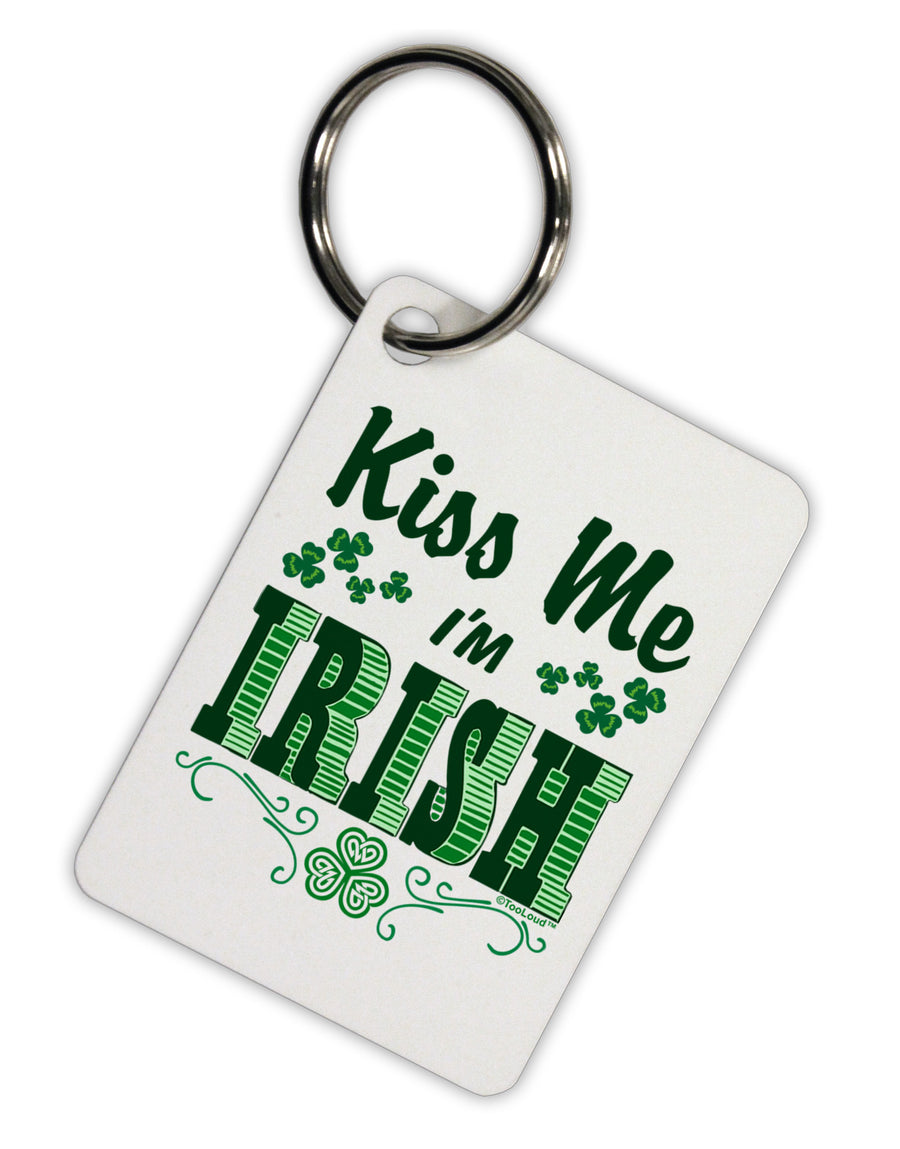 Kiss Me I'm Irish St Patricks Day Aluminum Keyring Tag-Keyring-TooLoud-White-Davson Sales