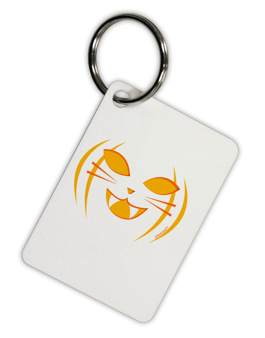 Cat-O-Lantern Aluminum Keyring Tag-Keyring-TooLoud-White-Davson Sales