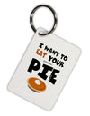 Eat Your Pie Aluminum Keyring Tag-Keyring-TooLoud-White-Davson Sales