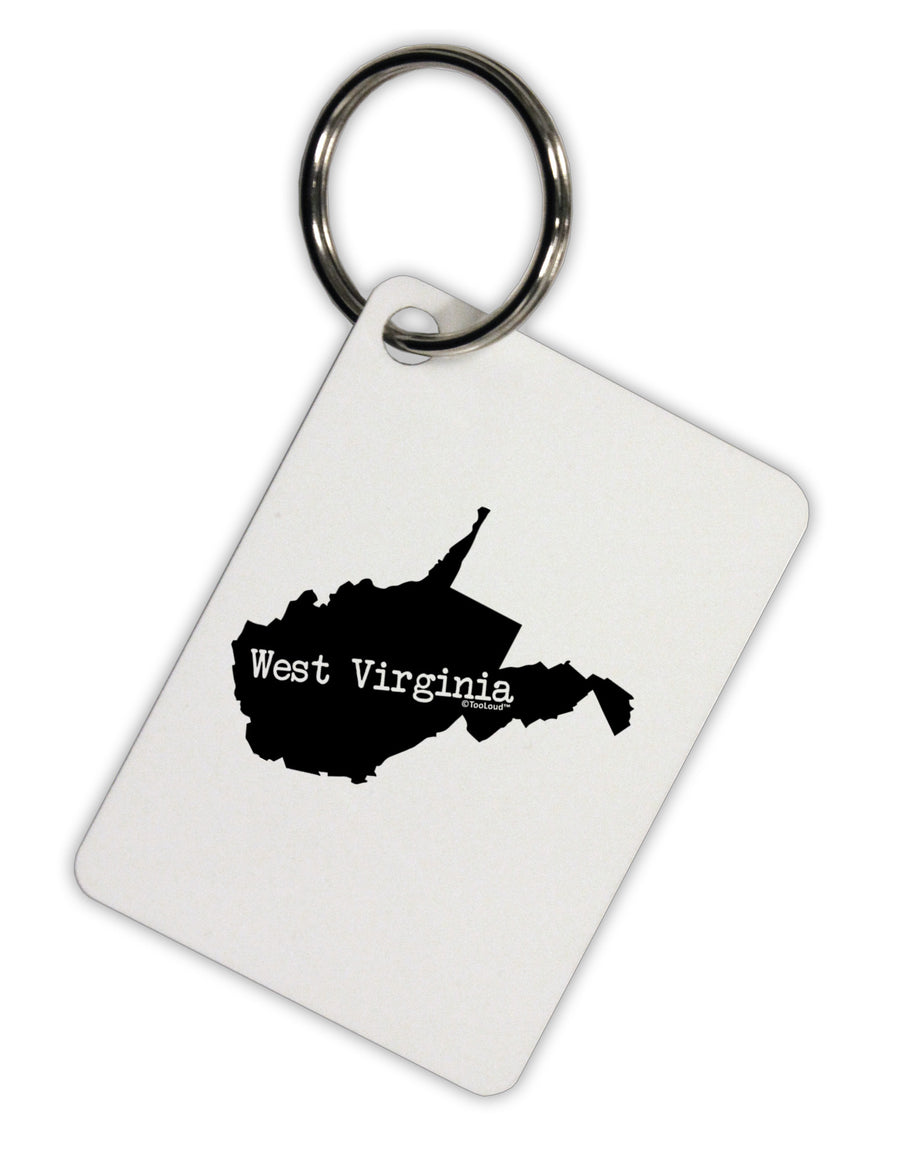 West Virginia - United States Shape Aluminum Keyring Tag-Keyring-TooLoud-White-Davson Sales