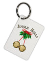 Jingle Bells Aluminum Keyring Tag by TooLoud-Keyring-TooLoud-White-Davson Sales