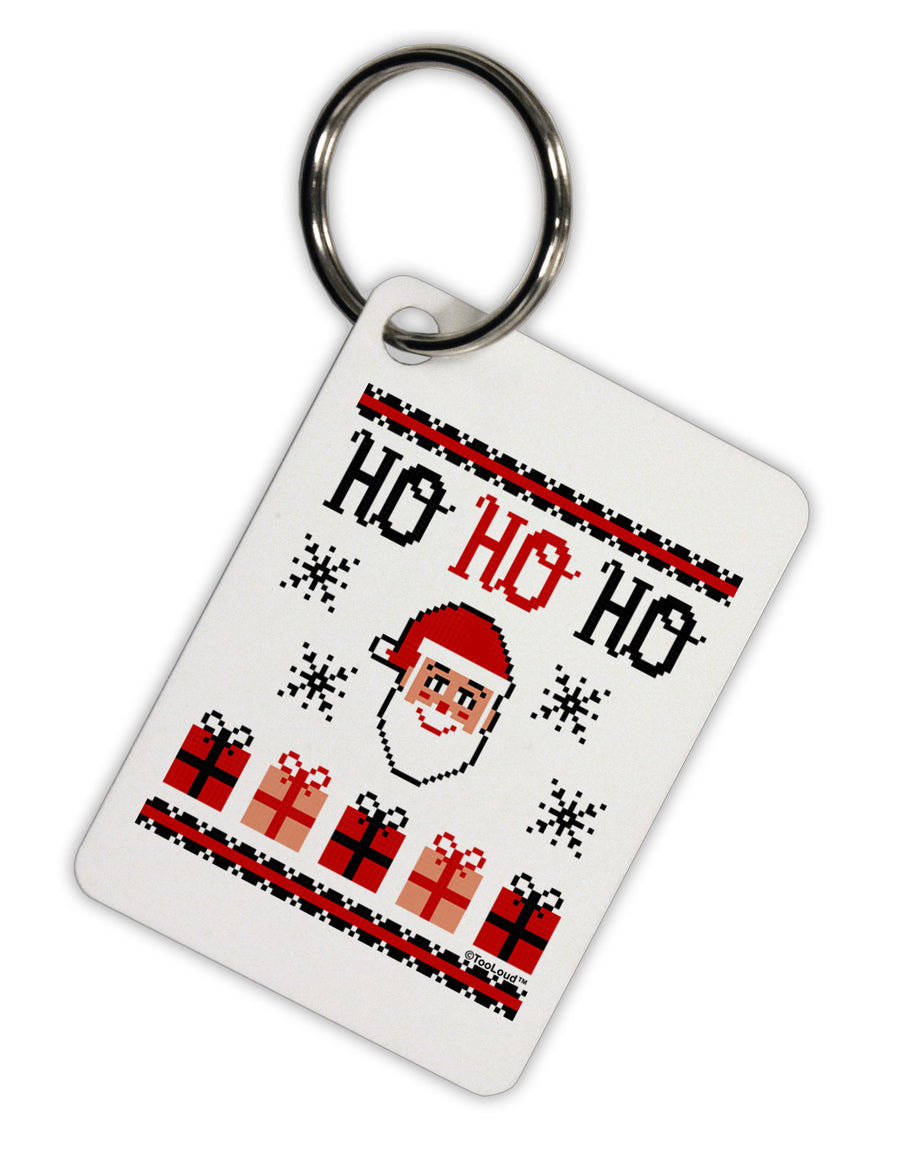 Ho Ho Ho Ugly Christmas Sweater Aluminum Keyring Tag-Keyring-TooLoud-White-Davson Sales