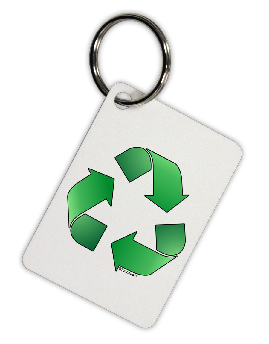 Recycle Green Aluminum Keyring Tag by TooLoud-Keyring-TooLoud-White-Davson Sales