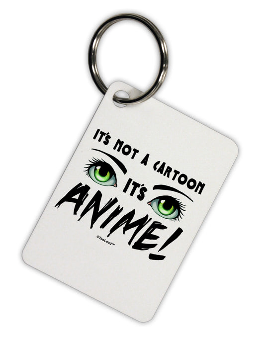 Not A Cartoon Eyes Green Aluminum Keyring Tag by TooLoud-Keyring-TooLoud-White-Davson Sales