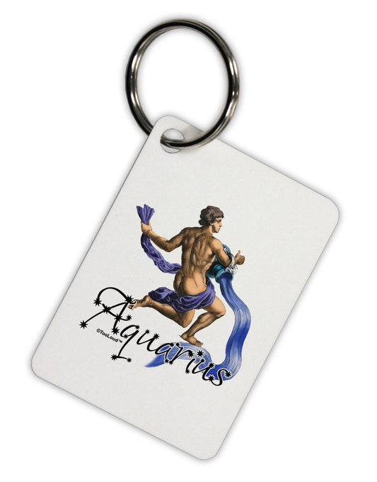 Aquarius Color Illustration Aluminum Keyring Tag-Keyring-TooLoud-White-Davson Sales