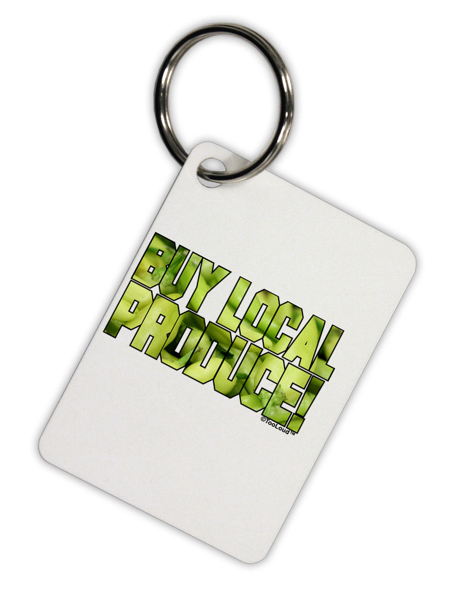 Buy Local - Jalapenos Text Aluminum Keyring Tag-Keyring-TooLoud-White-Davson Sales