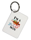 I'm A Bass Man Watercolor Aluminum Keyring Tag-Keyring-TooLoud-White-Davson Sales