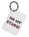 Oh My Stars Patriotic Design Aluminum Keyring Tag by TooLoud-Keyring-TooLoud-White-Davson Sales