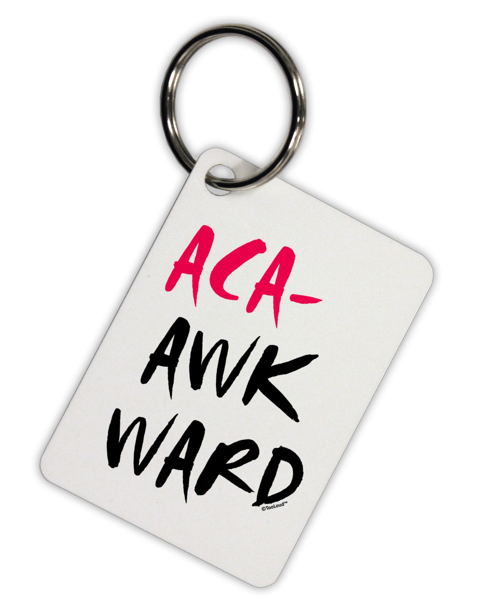 Aca-Awkward Aluminum Keyring Tag-Keyring-TooLoud-White-Davson Sales