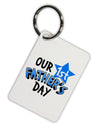 Our 1st Father's Day Aluminum Keyring Tag-Keyring-TooLoud-White-Davson Sales