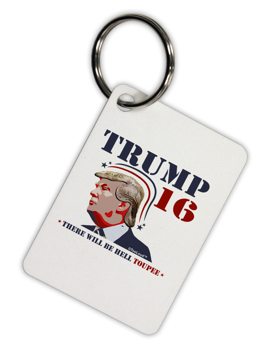 Trump - Hell Toupee Aluminum Keyring Tag-Keyring-TooLoud-White-Davson Sales