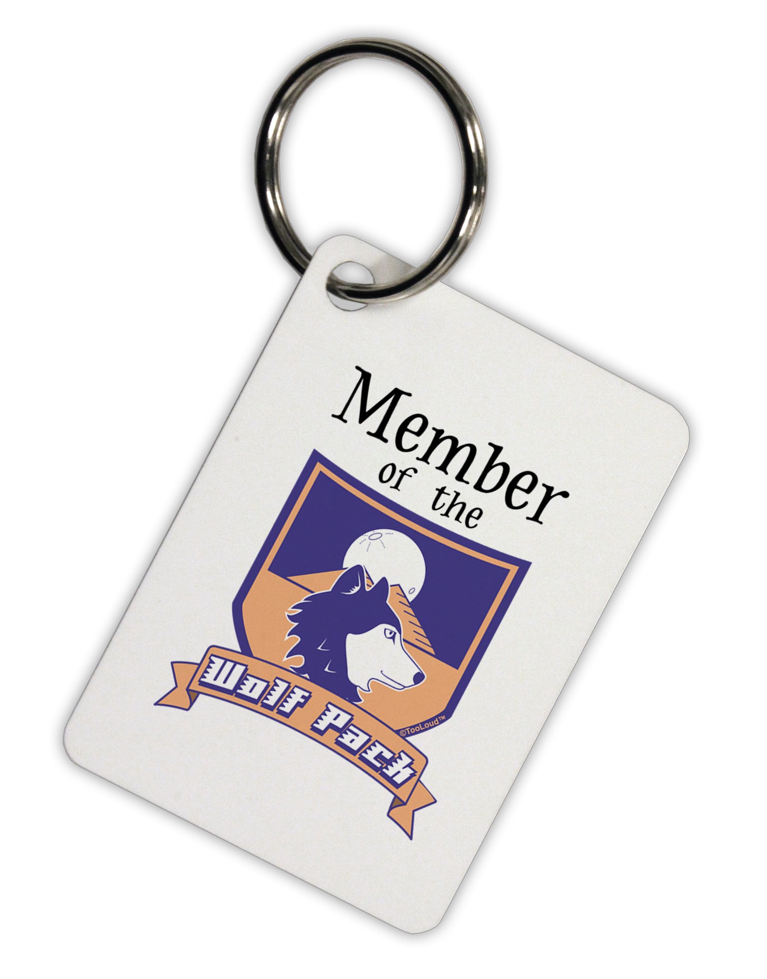 Member of the Wolf Pack Aluminum Keyring Tag by TooLoud-Keyring-TooLoud-White-Davson Sales