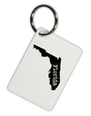 Florida - United States Shape Aluminum Keyring Tag-Keyring-TooLoud-White-Davson Sales