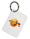 Kissy Face Emoji Girl Aluminum Keyring Tag-Keyring-TooLoud-White-Davson Sales