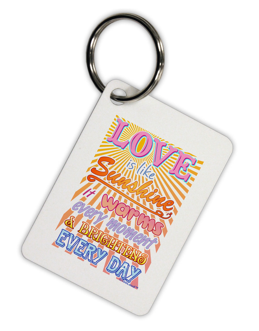 Love is like Sunshine - Sunburst Aluminum Keyring Tag-Keyring-TooLoud-White-Davson Sales