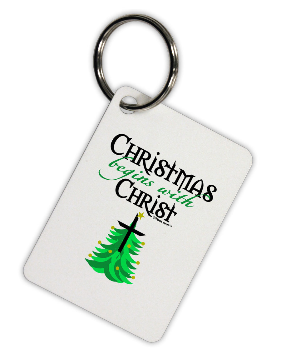 Begins With Christ Aluminum Keyring Tag-Keyring-TooLoud-White-Davson Sales