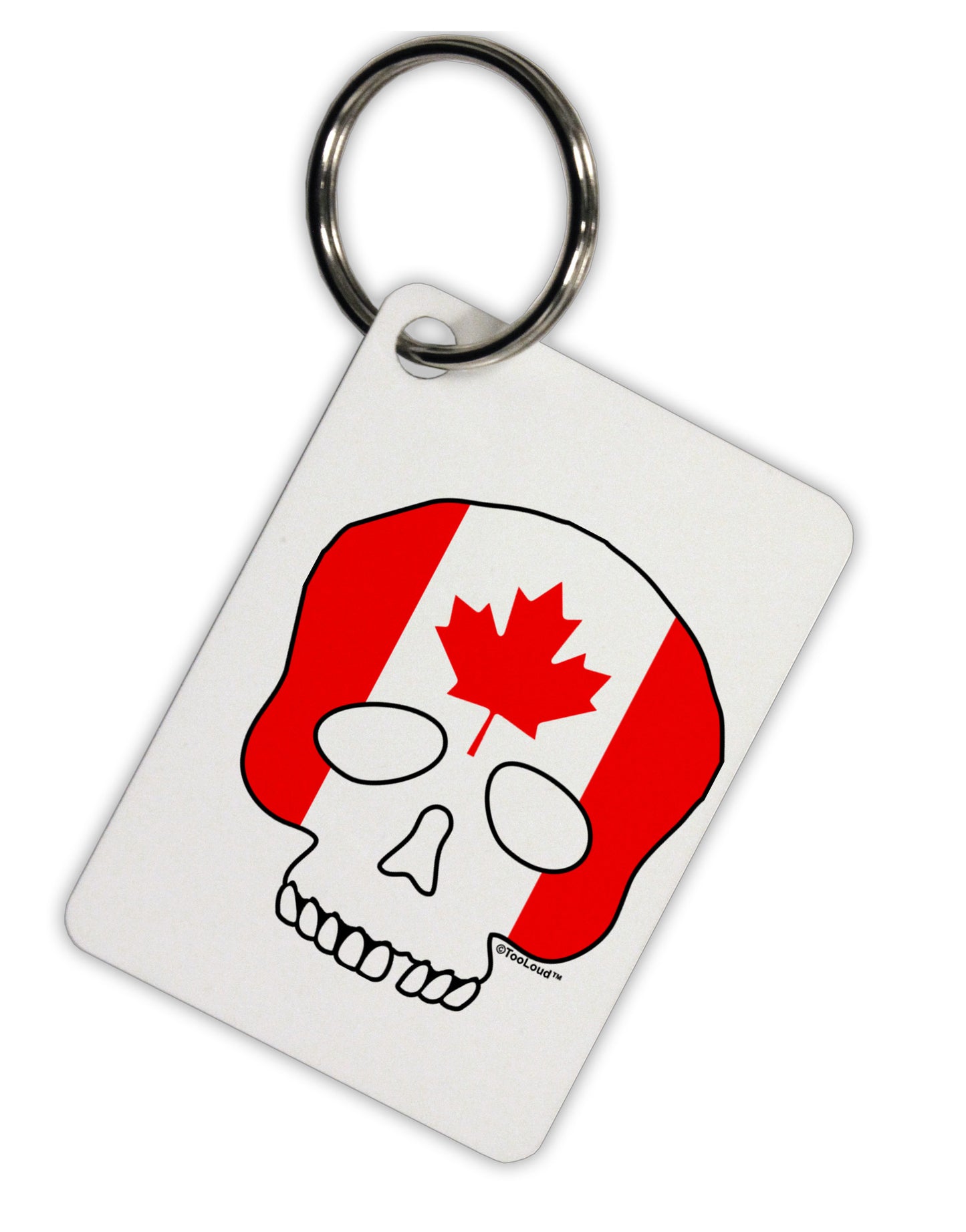 Skull Flag Canada Aluminum Keyring Tag-Keyring-TooLoud-Davson Sales
