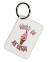 Cute Ice Cream Cone - Sweet As Ice Cream Aluminum Keyring Tag-Keyring-TooLoud-White-Davson Sales