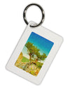 Colorado Tree Watercolor Aluminum Keyring Tag-Keyring-TooLoud-White-Davson Sales