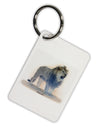 Lion Watercolor B Aluminum Keyring Tag-Keyring-TooLoud-White-Davson Sales