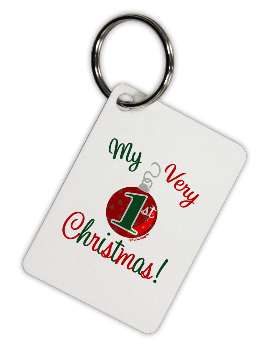 My Very 1st Christmas Aluminum Keyring Tag-Keyring-TooLoud-White-Davson Sales