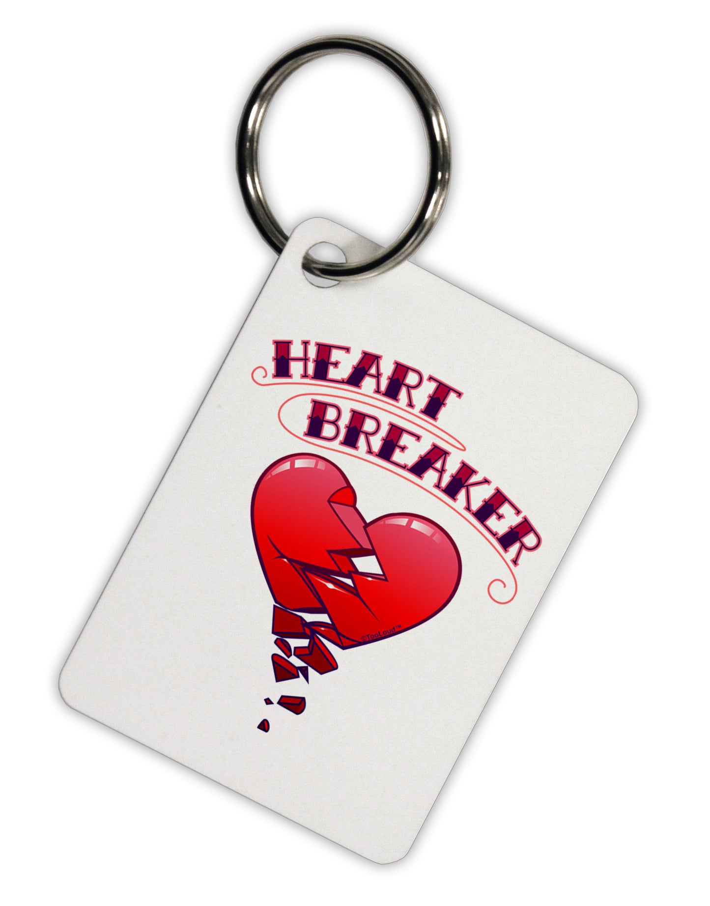 Heart Breaker Cute Aluminum Keyring Tag by TooLoud-TooLoud-White-Davson Sales