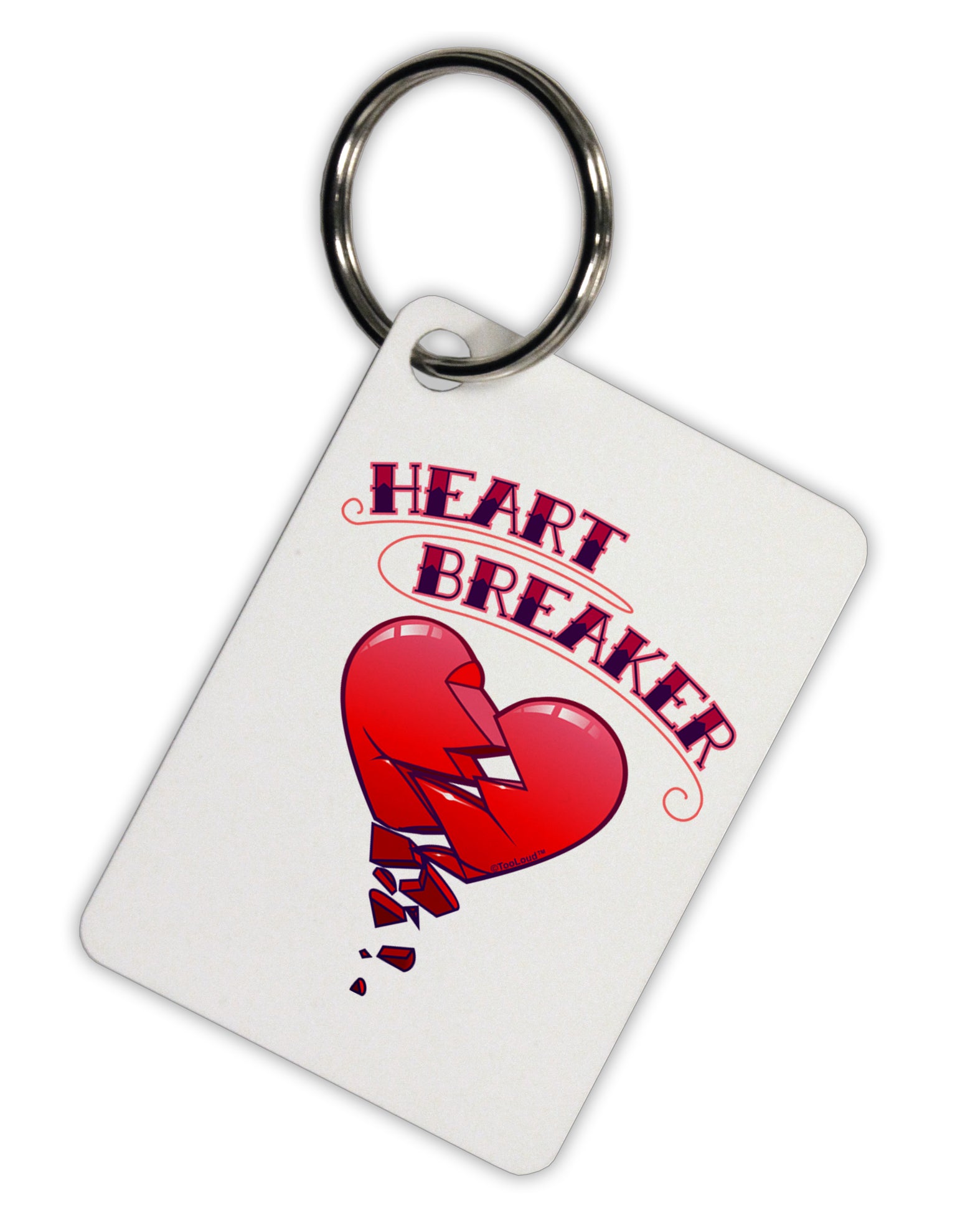 Heart Breaker Cute Aluminum Keyring Tag by TooLoud-TooLoud-White-Davson Sales